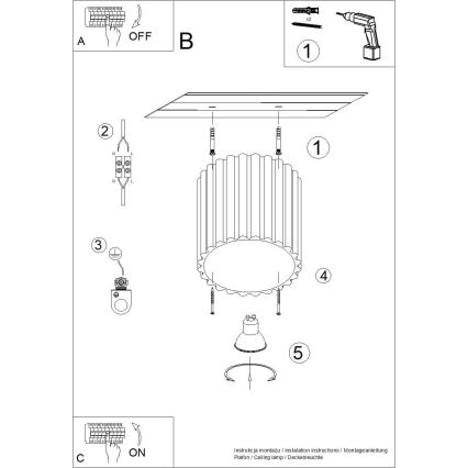Kohdevalaisin AURA 1xGU10/10W/230V 10 cm kermanvärinen