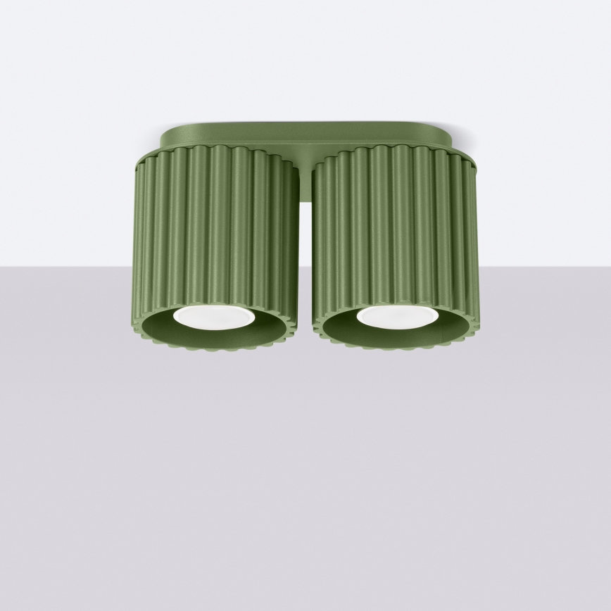 Kohdevalaisin AURA 2xGU10/10W/230V vihreä