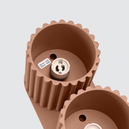 Kohdevalaisin AURA 2xGU10/10W/230V ruskea