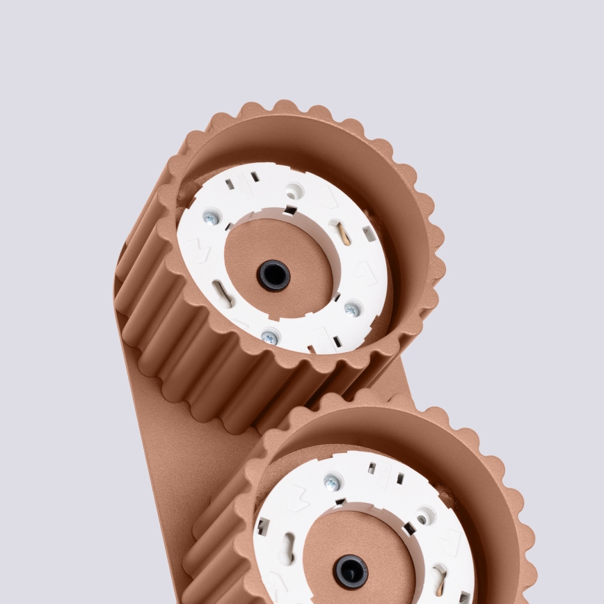 AURA-kohdevalaisin 2xGX53/10W/230V, ruskea