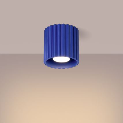 AURA-kohdevalaisin 1xGU10/10W/230V 10 cm, sininen