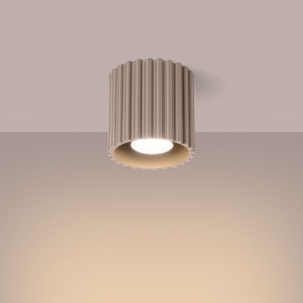 Kohdevalaisin AURA 1xGU10/10W/230V 10 cm taupe