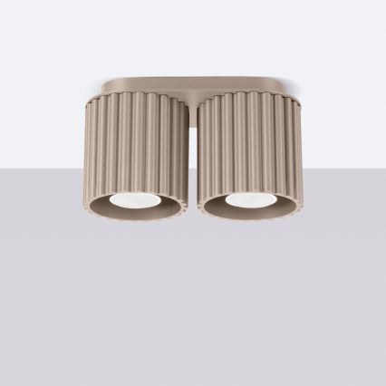 Kohdevalaisin AURA 2xGU10/10W/230V taupe