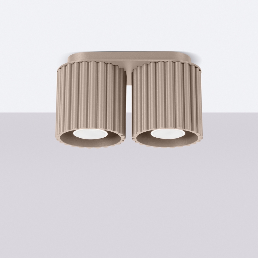 Kohdevalaisin AURA 2xGU10/10W/230V taupe