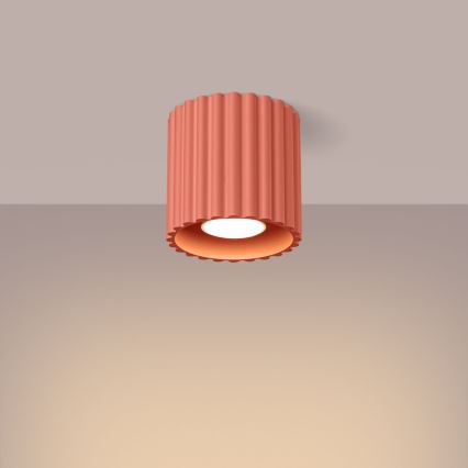 Spottivalaisin AURA 1xGU10/10W/230V 10 cm vaaleanpunainen
