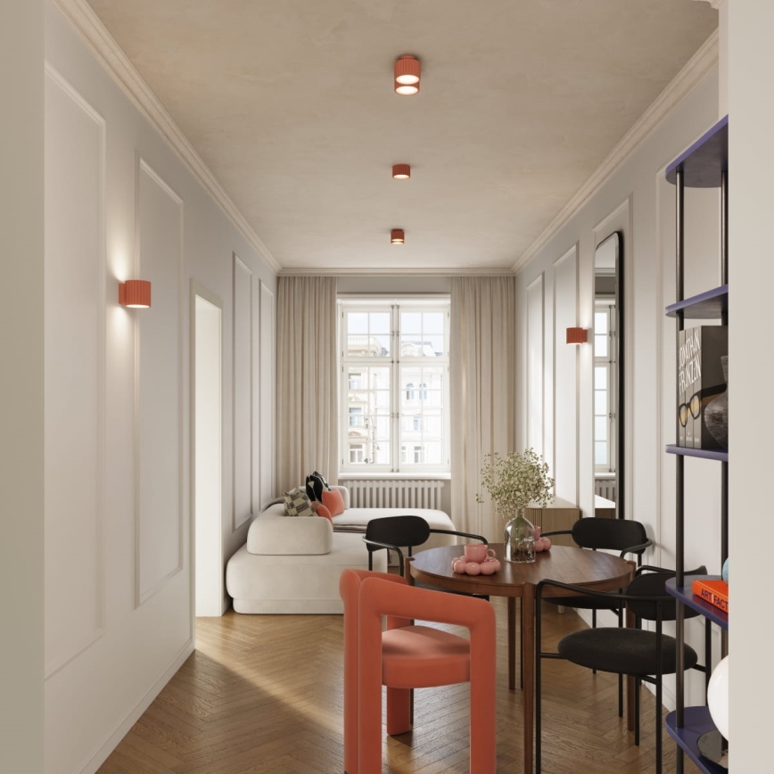 Kohdevalaisin AURA 1xGX53/10W/230V 6 cm vaaleanpunainen