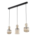 SOPHIA-kaapeliriippuvalaisin 3xE14/10W/230V, musta/savunvärinen beige