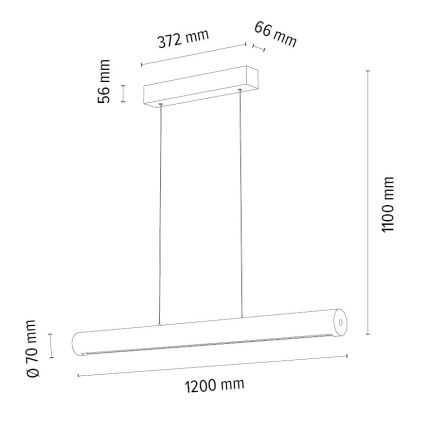 Himmennettävä LED-kattokruunu johdossa CONOR LED/34,5W/230V tammi – FSC sertifioitu