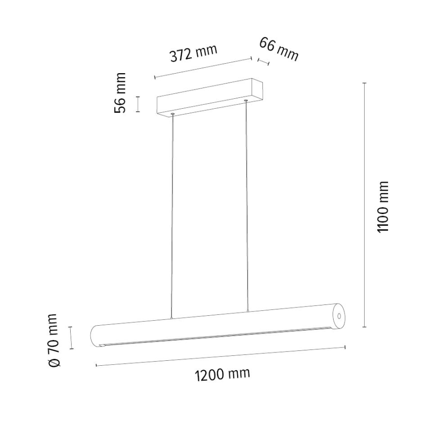 Himmennettävä LED-kattokruunu johdossa CONOR LED/34,5W/230V tammi