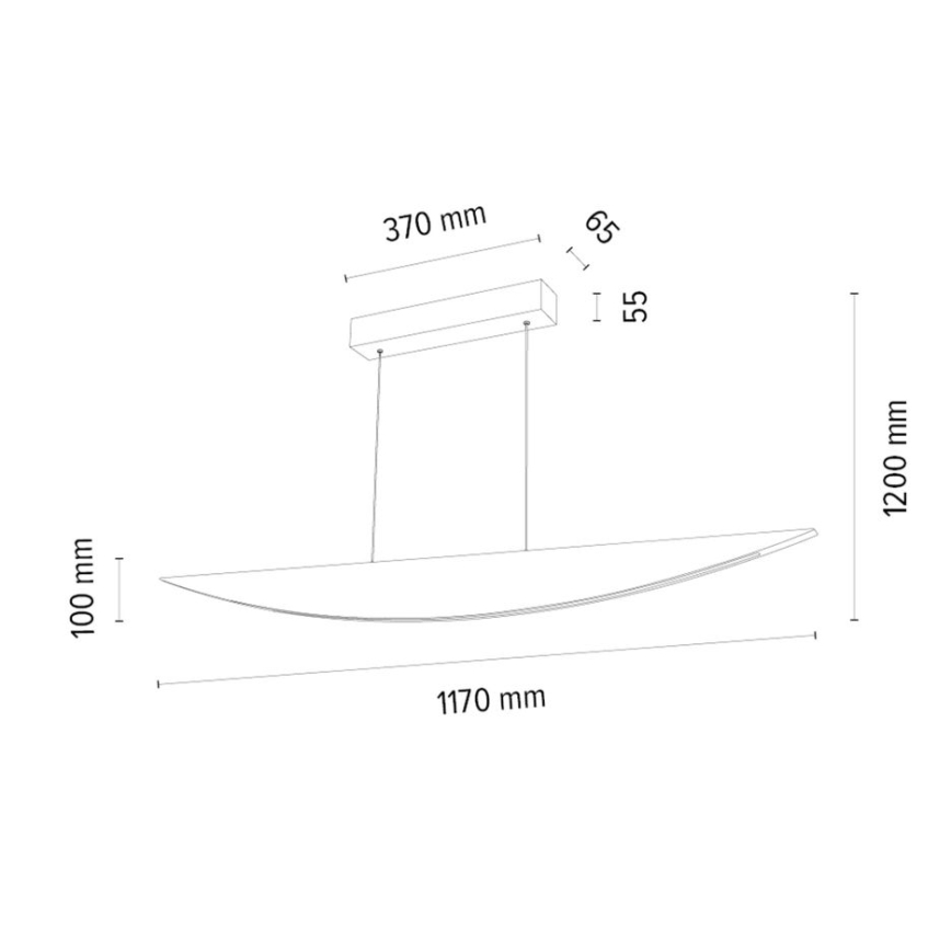 Himmennettävä LED-kattokruunu johdossa DUBAI LED/14W/230V tammi
