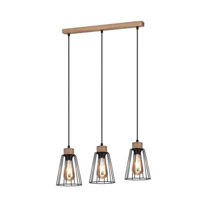 Spot-Light - Riippuvalaisin ORAZIO 3xE27/60W/230V tammi - FSC-sertifioitu