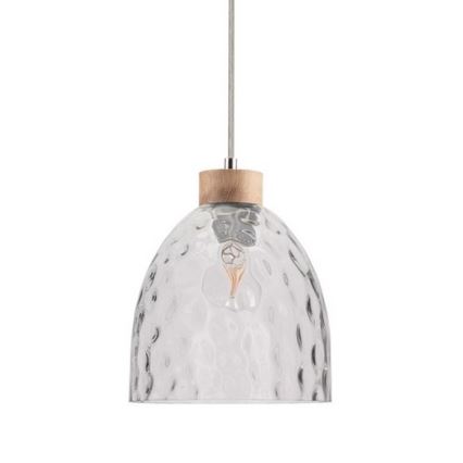 Kattokruunu johdossa ALESSANDRO 1xE27/60W/230V tammi - FSC-sertifioitu