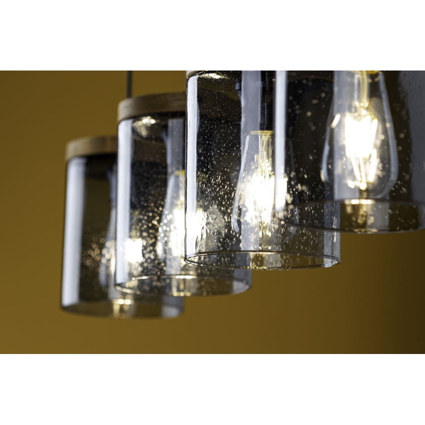 Kattokruunu narulla MONSUN 1xE27/60W/230V mänty  - FSC-sertifioitu