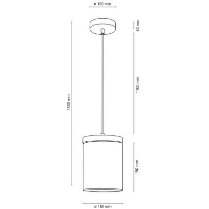 Kattokruunu narulla MONSUN 1xE27/60W/230V mänty  - FSC-sertifioitu