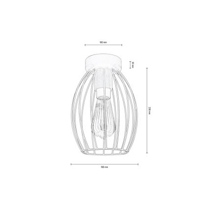 Kattovalo GUNNAR 1xE27/60W/230V tammi - FSC-sertifioitu