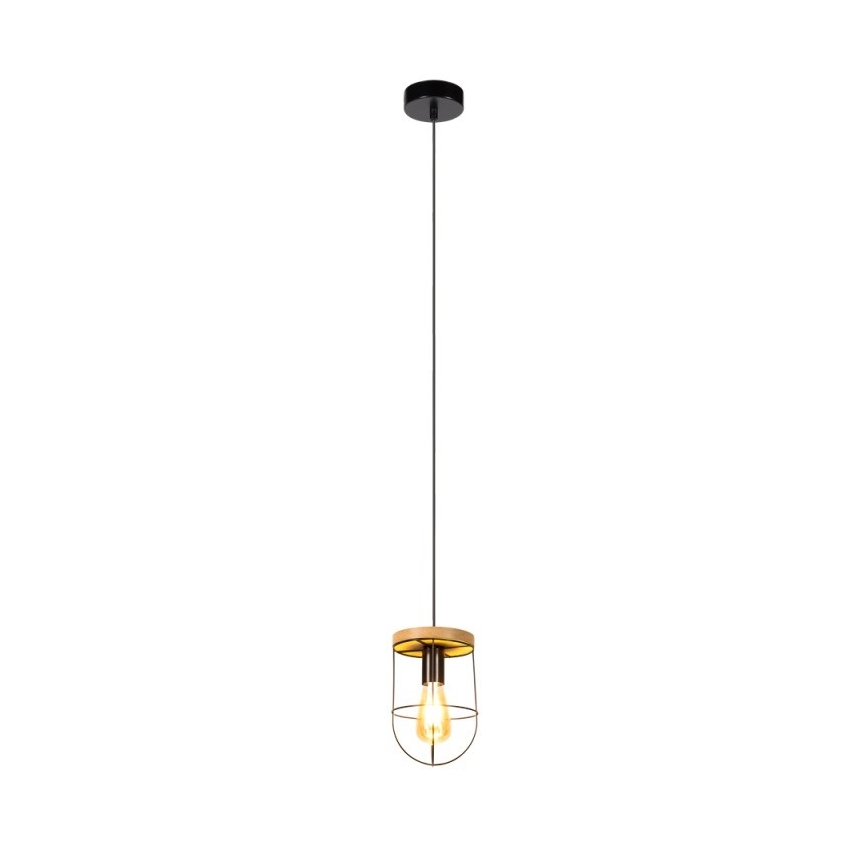 Kattokruunu narulla NETUNO 1xE27/60W/230V tammi  - FSC-sertifioitu
