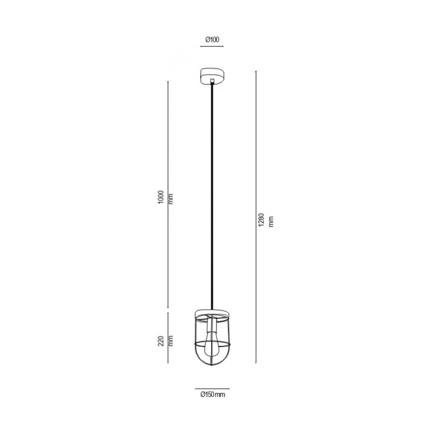 Kattokruunu narulla NETUNO 1xE27/60W/230V tammi  - FSC-sertifioitu