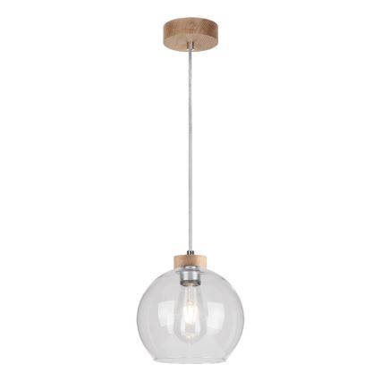 Kattokruunu narulla LAGUNA 1xE27/60W/230V tammi  - FSC-sertifioitu
