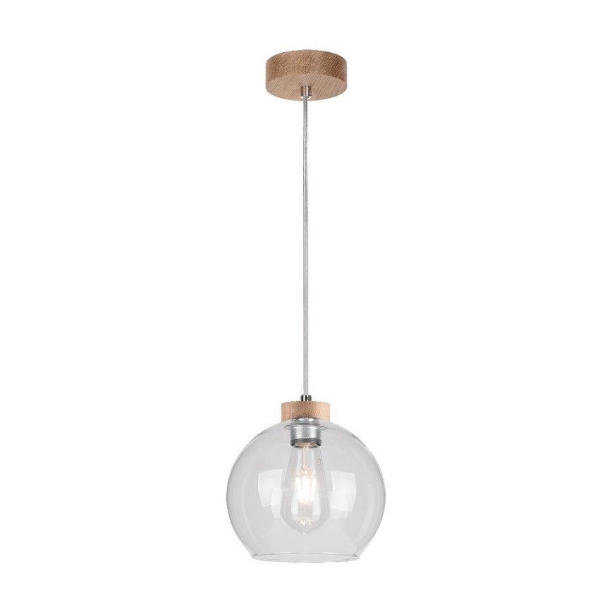 Kattokruunu narulla LAGUNA 1xE27/60W/230V tammi  - FSC-sertifioitu