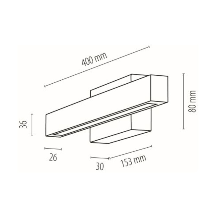 LED-seinävalaisin kylpyhuoneeseen AQUAVIVA LED/6W/230V 40 cm IP44 tammi