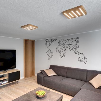 LED-kattovalaisin NEELE LED/19,5W/230V tammi - FSC-sertifioitu