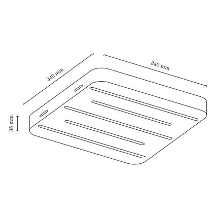 LED-kattovalaisin NEELE LED/19,5W/230V tammi - FSC-sertifioitu