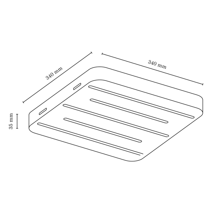 LED-kattovalaisin NEELE LED/19,5W/230V tammi - FSC-sertifioitu