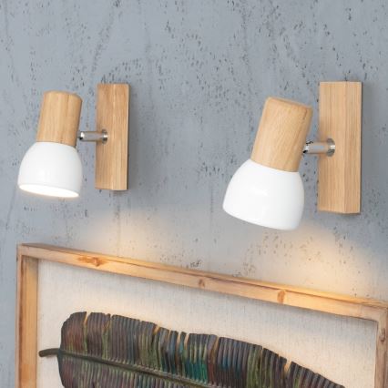 Seinäkohdevalaisin SVENDA 1xE27/60W/230V tammi - FSC-sertifioitu