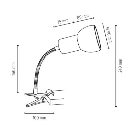 Lamppu kiinnikkeellä SVENDA 1xE27/60W/230V tammi - FSC-sertifioitu