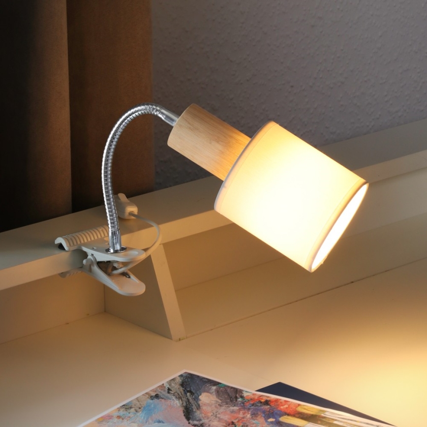 Lamppu kiinnikkeellä TREEHOUSE 1xE27/25W/230V tammi - FSC-sertifioitu