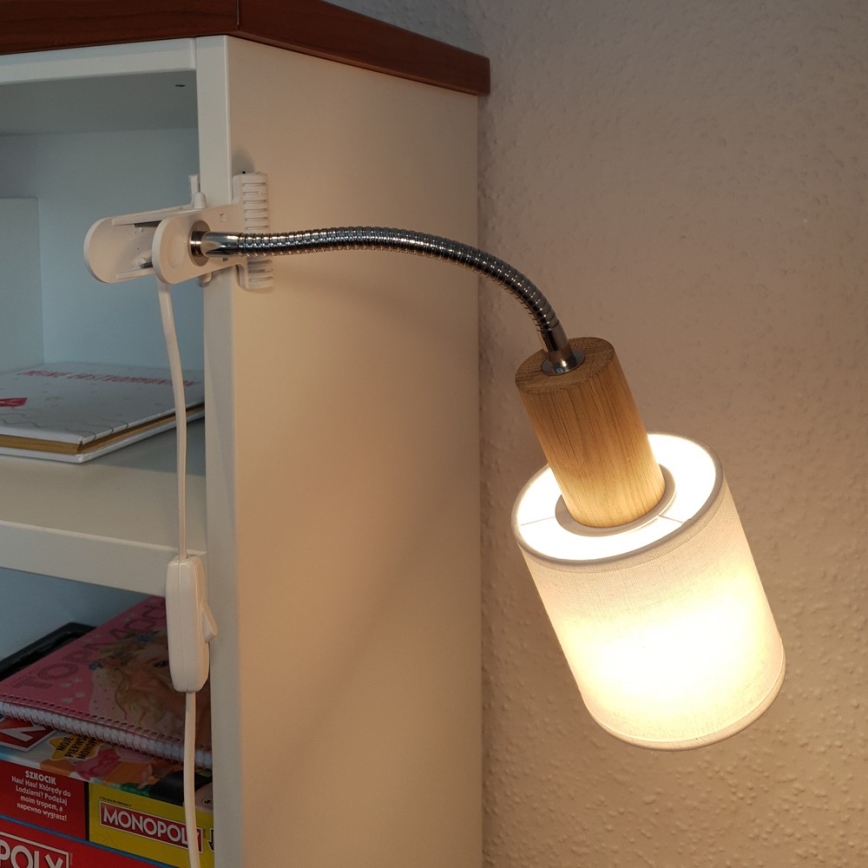 Lamppu kiinnikkeellä TREEHOUSE 1xE27/25W/230V tammi - FSC-sertifioitu