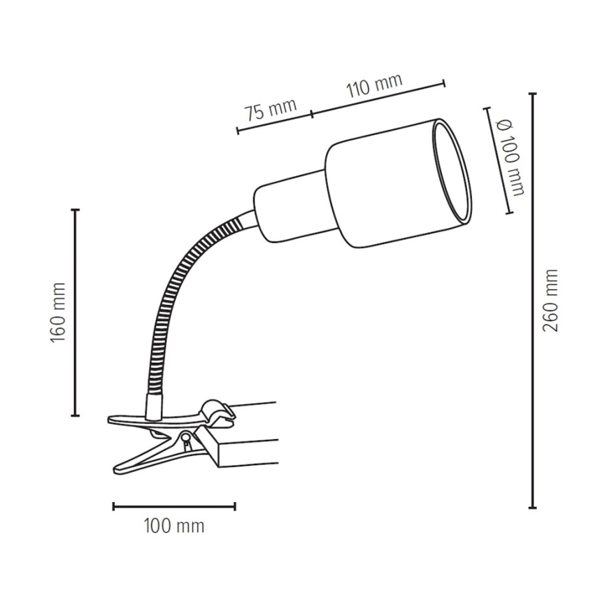 Lamppu kiinnikkeellä TREEHOUSE 1xE27/25W/230V tammi - FSC-sertifioitu