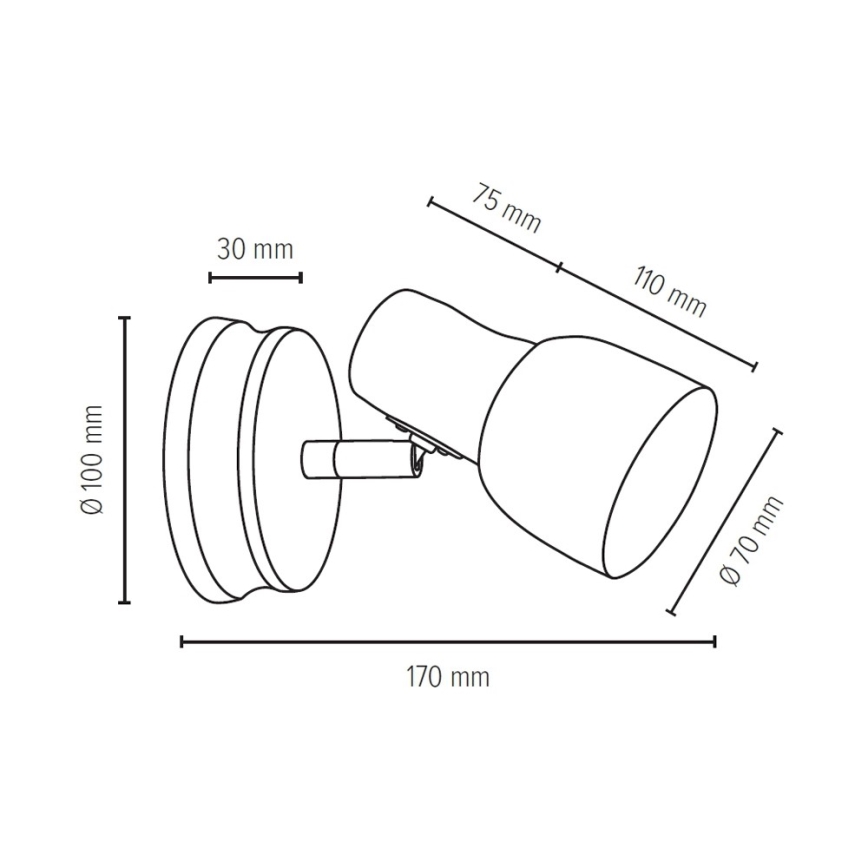 Seinävalaisin SVANTJE 1xE14/40W/230V pyökki - FSC-sertifioitu
