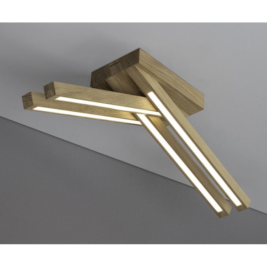 Kiinteä LED-kattokruunu LINUS 4xLED/4,5W/230V matta tammi