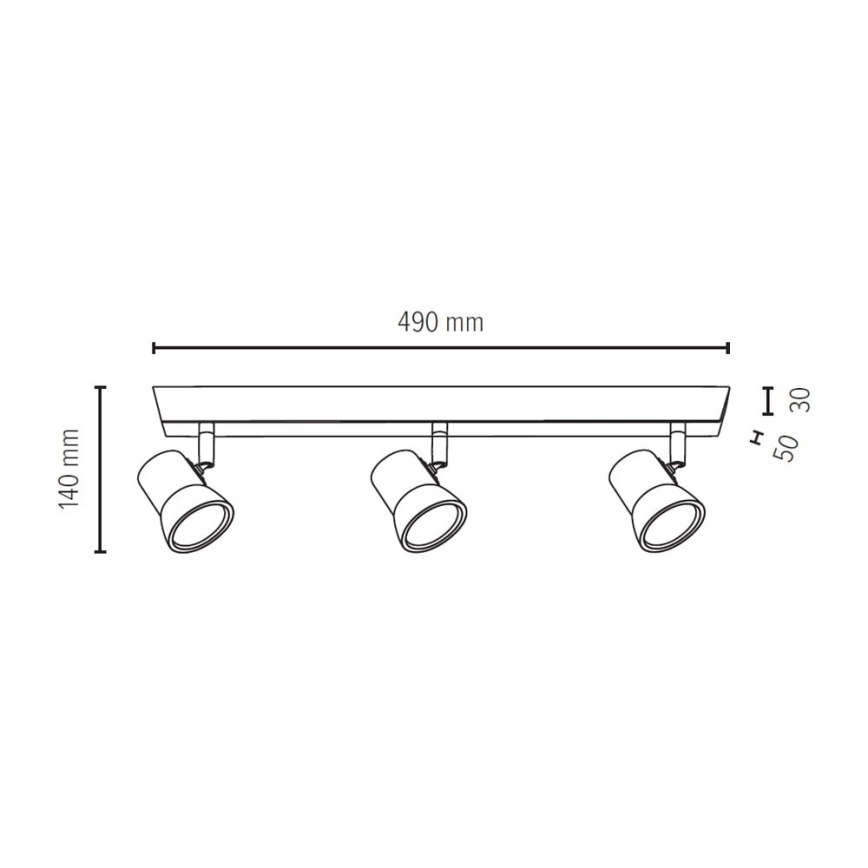 LED-kohdevalaisin VENLA 3xGU10/5W/230V tammi - FSC sertifioitu