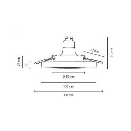 LED upotettava valo VITAR 1xGU10/5W/230V CRI 90 betoni – FSC sertifioitu