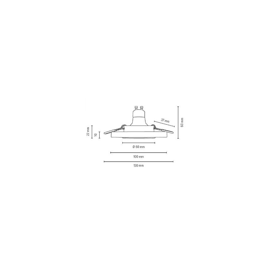 LED upotettava valo VITAR 1xGU10/5W/230V CRI 90 betoni – FSC sertifioitu