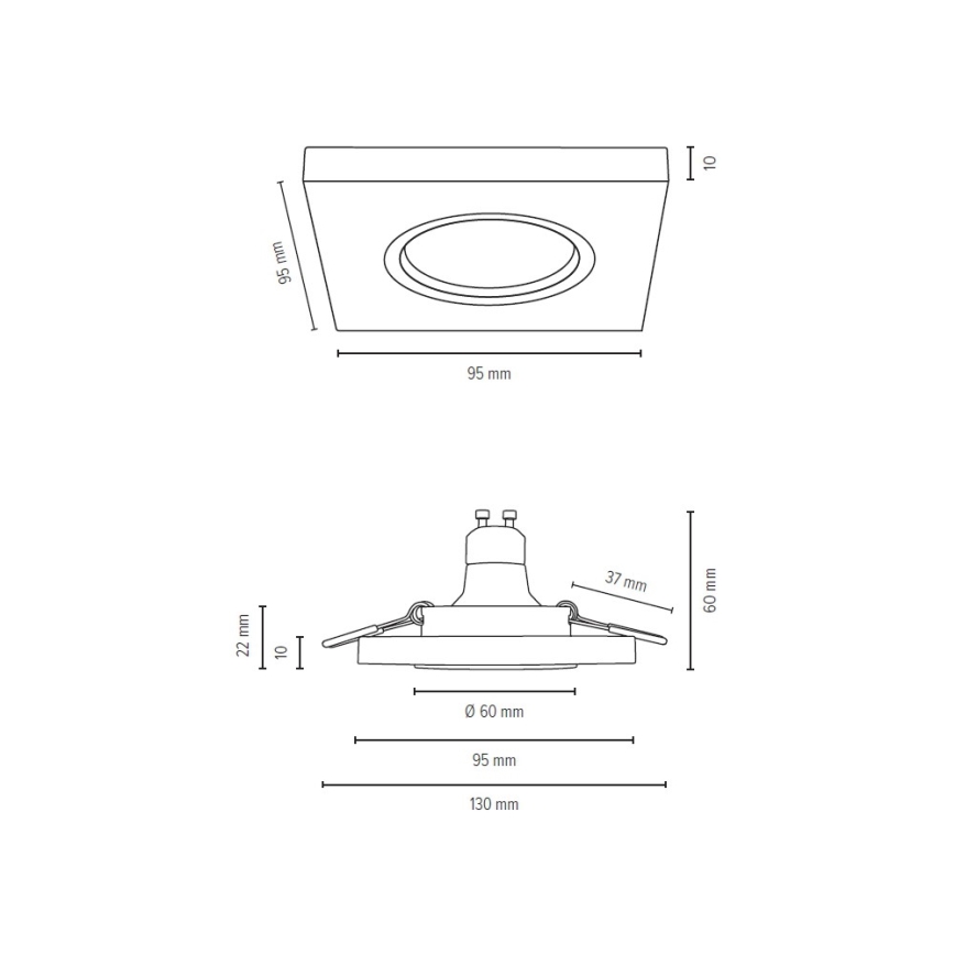 SETTI 3x LED upotettava valo VITAR 1xGU10/5W/230V CRI 90 tammi – FSC sertifioitu