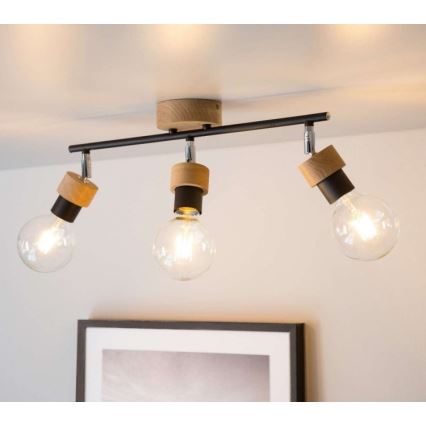 Kohdevalo MARJOLAINE 3xE27/25W/230V tammi  - FSC-sertifioitu