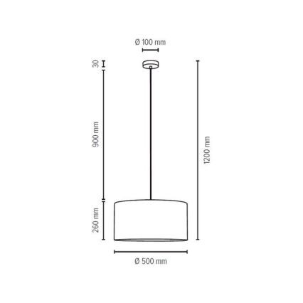Kattokruunu johdossa SCARLETT 1xE27/60W/230V - FSC-sertifioitu