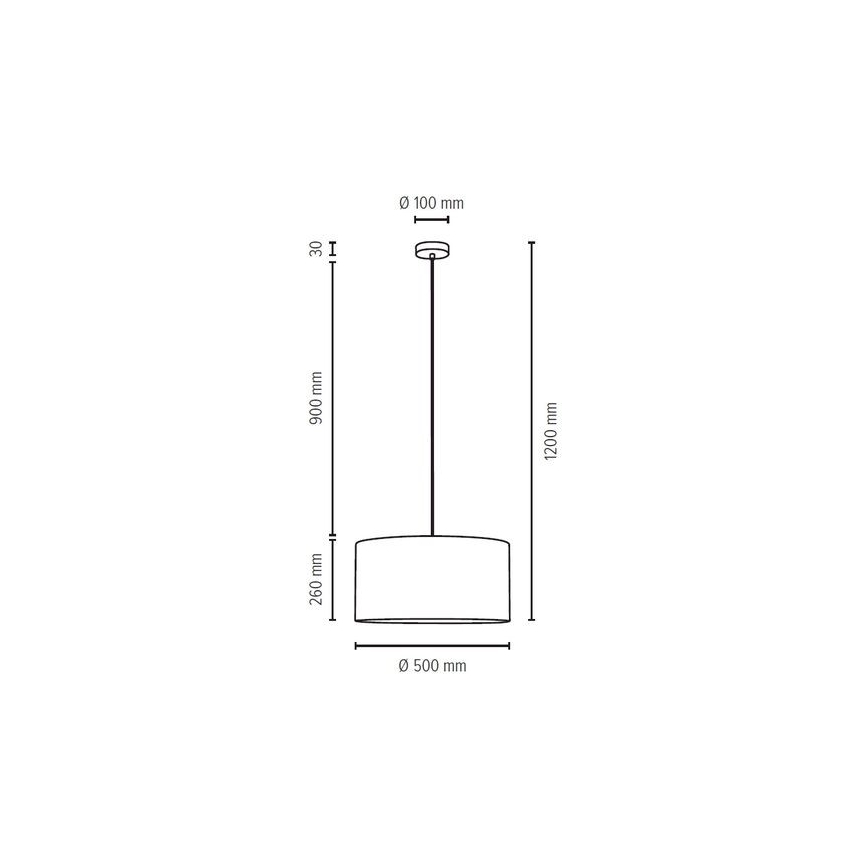 Kattokruunu johdossa SCARLETT 1xE27/60W/230V - FSC-sertifioitu