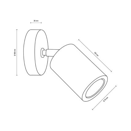 LED-seinävalaisin MATTI 1xGU10/5W/230V tammi - FSC-sertifioitu