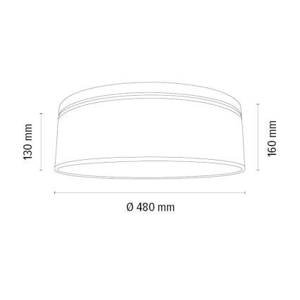 Kattovalo BENITA 2xE27/25W/230V halkaisija 48 cm kerma/tammi – FSC sertifioitu