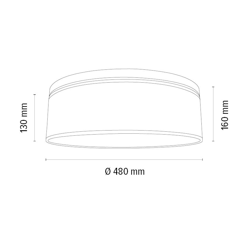 Kattovalo BENITA 2xE27/25W/230V halkaisija 48 cm kerma/tammi – FSC sertifioitu