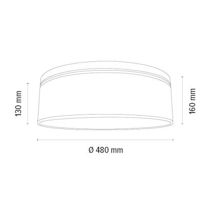 Kattovalo BENITA 2xE27/25W/230V halkaisija 48 cm ruskea/tammi – FSC sertifioitu