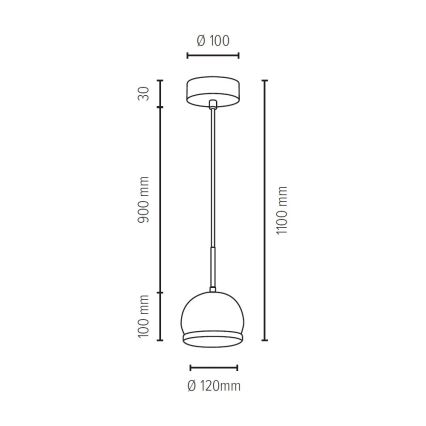 LED-kattokruunu narussa BALL WOOD 1xGU10/5W/230V matta tammi - FSC-sertifioitu