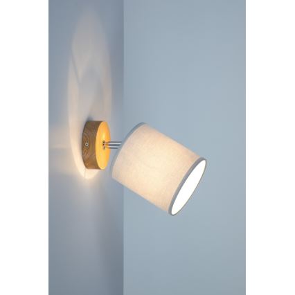 Seinäkohdevalaisin APRILLIA 1xE27/25W/230V tammiharmaa