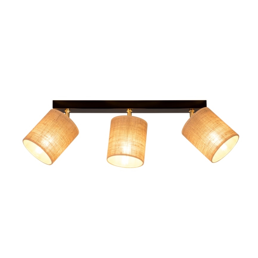 Kattokohdevalo JUTE 3xE27/25W/230V - FSC-sertifioitu