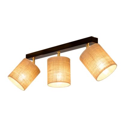 Kattokohdevalo JUTE 3xE27/25W/230V - FSC-sertifioitu