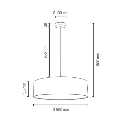 Kattokruunu narulla JOSEFINA 3xE27/25W/230V - FSC-sertifioitu